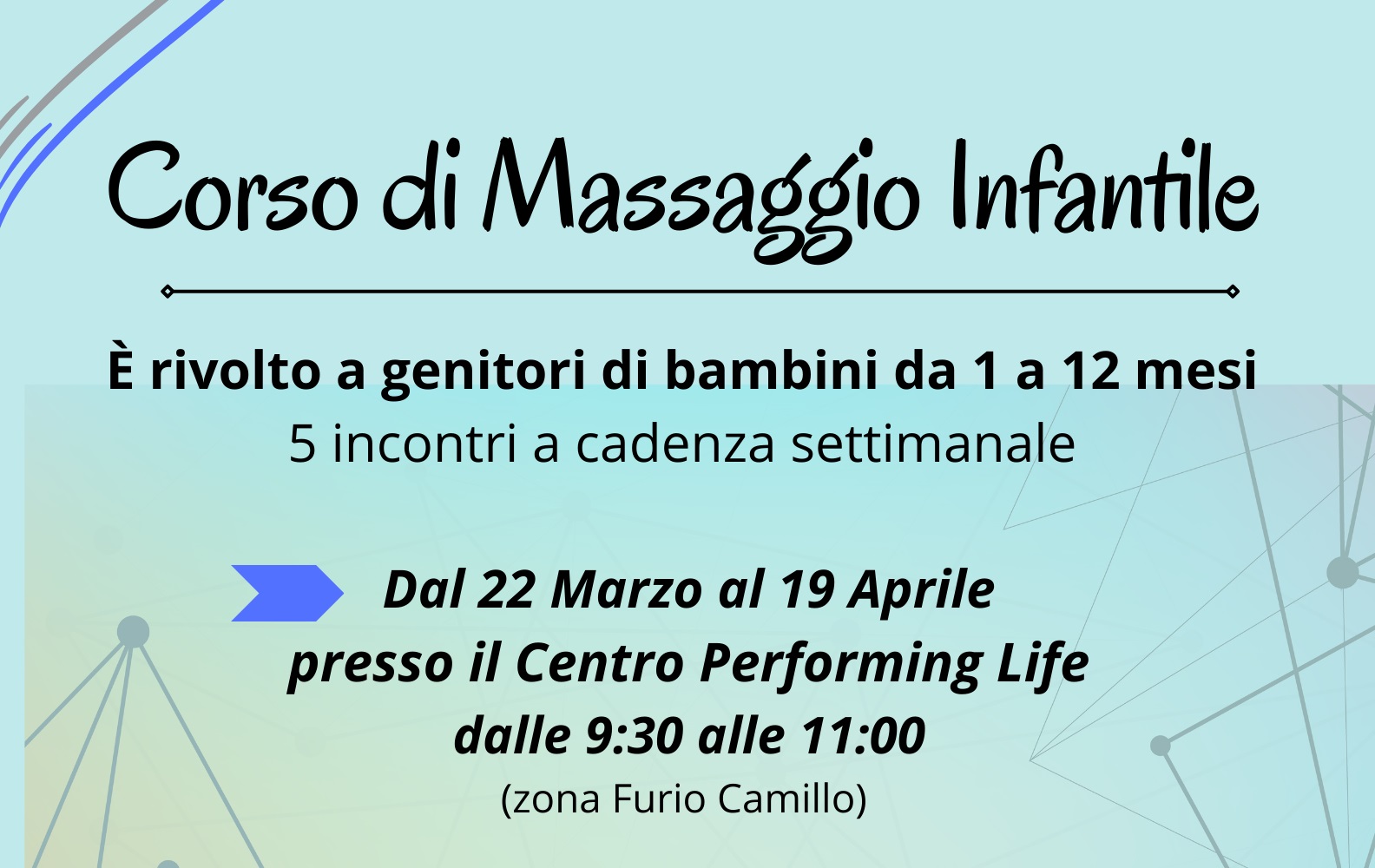 Scopri di più sull'articolo Corso di massaggio infantile | 5 incontri a Roma dal 22 marzo