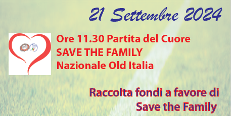 Al momento stai visualizzando Nazionale Old Italia: Partita del Cuore per Save The Family | 21 settembre 2024